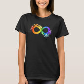 T-shirt Autisme Arc-en-ciel Infinité Symbole Autisme Autis (Devant)