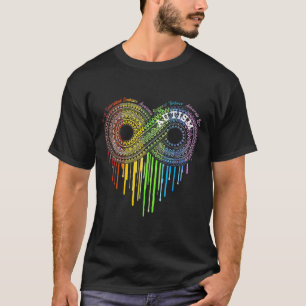 T-shirt Autisme Arc-en-ciel Symbole d'infini Sensibilisati