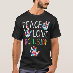 T-shirt Autisme-Autisme-Paix Amour Inclusion Sped Squad Sp