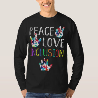 T-shirt Autisme-Autisme-Paix Amour Inclusion Sped Squad Sp