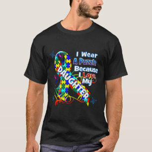 T-shirt Autisme- Autisme Sensibilisation Je Porte Un Puzzl