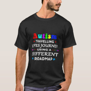 T-shirt Autisme-Autisme Voyageant Le Parcours De La Vie En