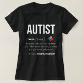 T-shirt Autisme Autiste Asperger Syndrom Aspie Puzzle Auti (Design devant)