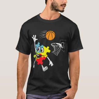 T-shirt Autisme Basketball Autisme Guerrier Joueur De Bask