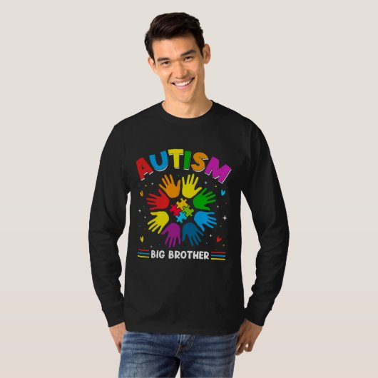 T-shirt Autisme Big Brother Love Sensibilisation sur l'aut (Devant entier)