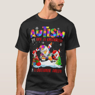 T-shirt Autisme Ce n'est pas un handicap Dabbing Père Noël