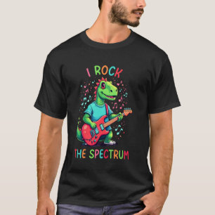T-shirt Autisme cerveau Je Rock The Spectrum Awareness Gar