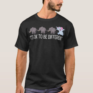 T-shirt Autisme C'Est Ok D'Être Différent Elephant Drôl