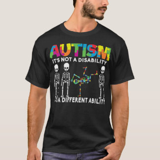 T-shirt Autisme c'est une capacité différente Skeleton Aut