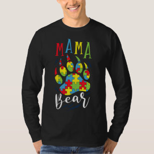 T-shirt Autisme Citation Autisme Mama Oear Paw Puzzle Pièc