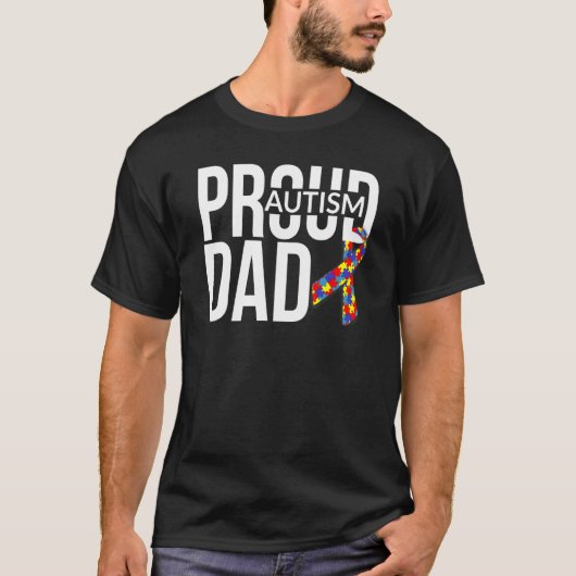 T-shirt Autisme Citation Fière Autisme Père Papa Citation  (Devant)