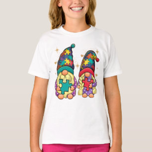 T-shirt Autisme couple Gnome