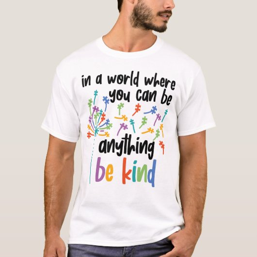 T-shirt Autisme Dans Un Monde Être Comme Puzzle Pièce Mama (Devant)