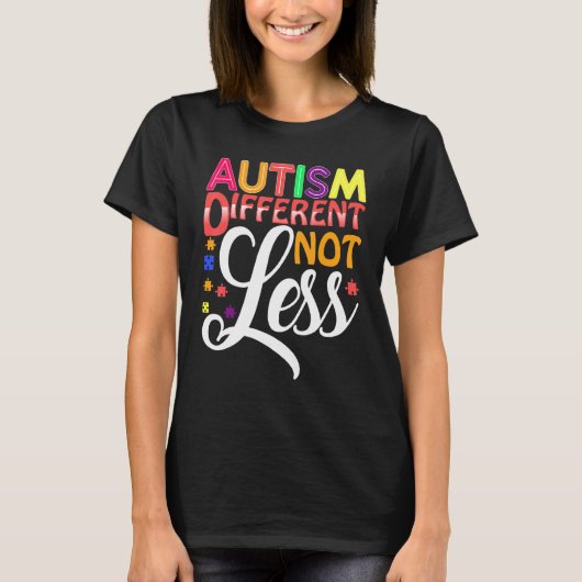 T-shirt Autisme Différent Pas Moins (Devant)