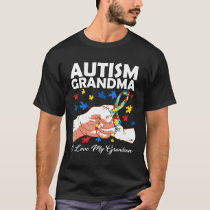 T-shirt Autisme-drole Autisme Grand-mère J'aime mon petit-