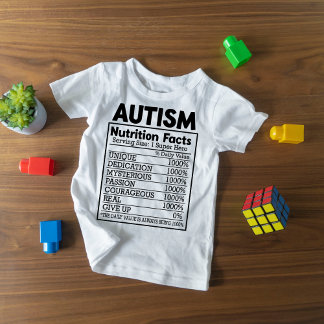 T-shirt Autisme drôle et mignon Valeur nutritive