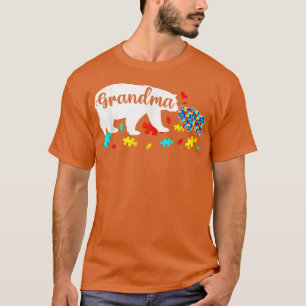 T-shirt Autisme drôle mignon Grand-mère Ours Sensibilisati