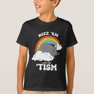 T-shirt Autisme Drôle Rizz Em Avec Le Mème Tism