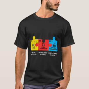 T-shirt Autisme Éléments Tableau périodique Style de sensi