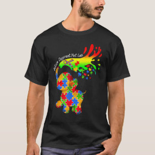 T-shirt Autisme éléphant Différent Pas Moins Être Un Puzzl