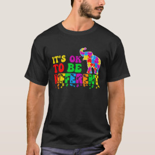 T-shirt Autisme Eléphant Il Est Ok D'Être Différent Autism