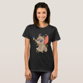 T-shirt Autisme Elephant lunettes Sensibilisation Maman En (Devant entier)