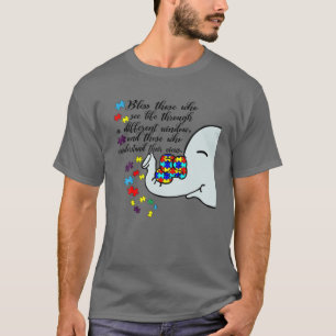 T-shirt Autisme Éléphant Maman Enfant Voir La Vie De Maniè
