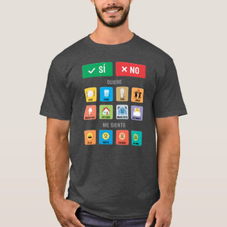T-shirt Autisme espagnol AAC PECS Point Communication 01
