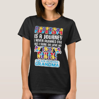 T-shirt Autisme féminin Voyage jamais planifié Guide de vi