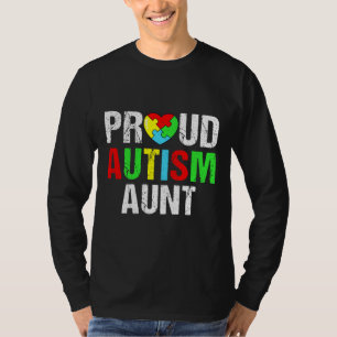T-shirt Autisme Fière Désireuse Tante Carrosserie Famille