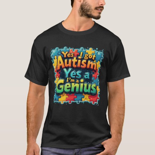 T-shirt Autisme Genius (Devant)