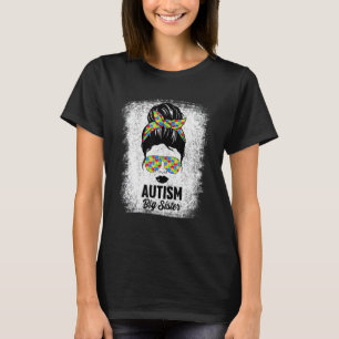 T-shirt Autisme Grande Sœur Chignon En Désordre Autisme Se