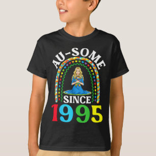 T-shirt Autisme Incroyable Ausome Depuis 1995 Joyueux 31e