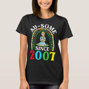 T-shirt Autisme Incroyable Ausome Depuis 2007 Joyeux 19e A