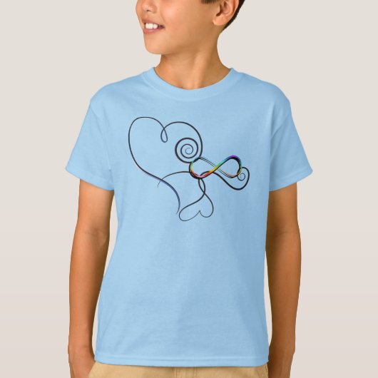 T-shirt Autisme Infinité Coeurs (Devant)