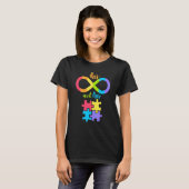 T-shirt Autisme Infinité Symbole Pas Puzzle Pièce (Devant entier)