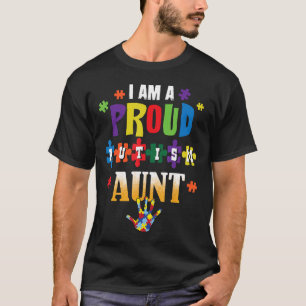 T-shirt Autisme - Je suis une fière tante d'autiste Sensib