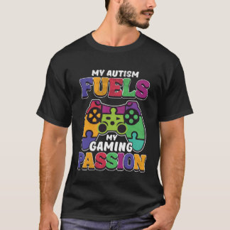 T-shirt Autisme Jeu Mon Autisme Alimente Ma Passion Pour L