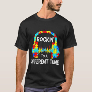 T-shirt Autisme Jeu Rocking À Une Tune Différente Pour Gam