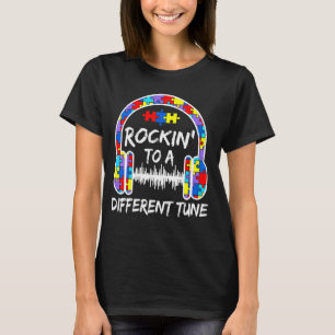 T-shirt Autisme Jeu Rocking À Une Tune Différente Pour Gam