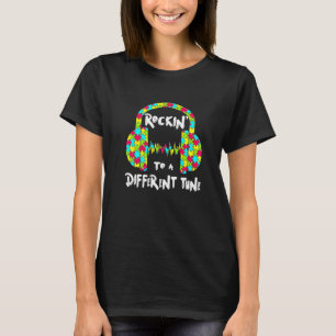 T-shirt Autisme Jeu Rocking À Une Tune Différente Pour Gam