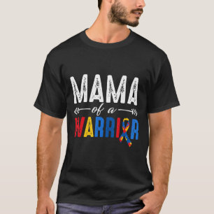 T-shirt Autisme-Mama D'Un Guerrier Sensibilisation sur l'a