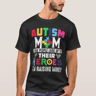 T-shirt Autisme-Maman autiste Mon fils est un héros Sensib