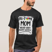 T-shirt Autisme Maman Femmes Fils Ausome Maman En Avril No (Devant)