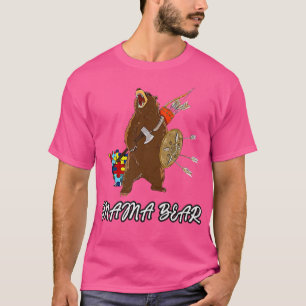 T-shirt Autisme Maman Mama Ours Sensibilisation sur l'auti