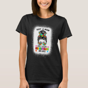 T-shirt Autisme Maman Vie Sensibilisation Messager Bun Puz