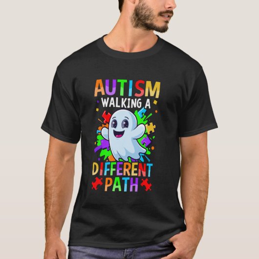 T-shirt Autisme Marcher sur un chemin différent (Devant)