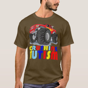T-shirt Autisme Mega Camion Crushing Autisme Pour Hommes F