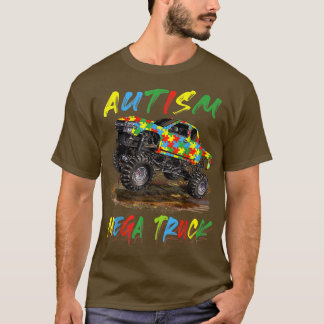 T-shirt Autisme Mega Camion Hommes Femmes Enfants Drôle Au