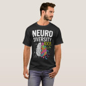 T-shirt Autisme-Neurodiversité Rocks Cerveau Autisme (Devant entier)
